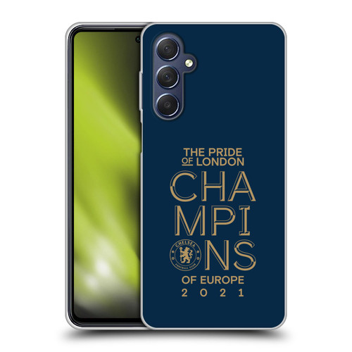 Chelsea Football Club 2021 Champions The Pride Of London Soft Gel Case for Samsung Galaxy M54 5G