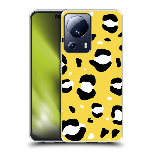 Grace Illustration Animal Prints Yellow Leopard Soft Gel Case for Xiaomi 13 Lite 5G