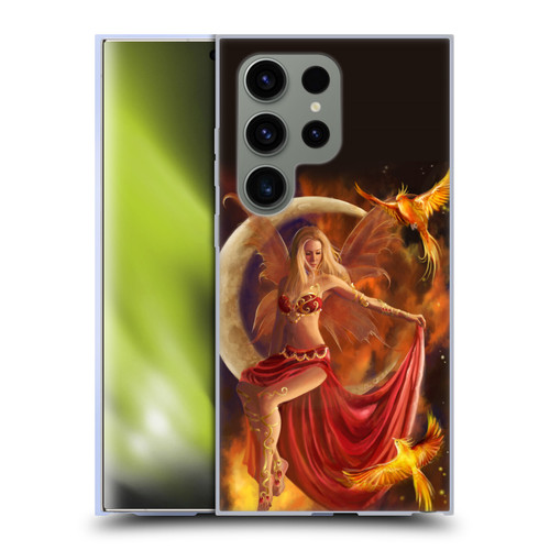 Nene Thomas Crescents Fire Fairy On Moon Phoenix Soft Gel Case for Samsung Galaxy S24 Ultra 5G