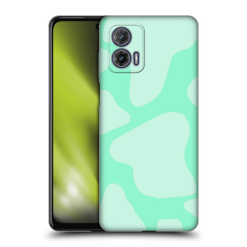 Grace Illustration Cow Prints Mint Green Soft Gel Case for Motorola Moto G73 5G