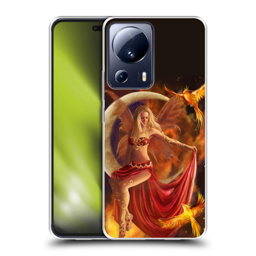 Nene Thomas Crescents Fire Fairy On Moon Phoenix Soft Gel Case for Xiaomi 13 Lite 5G