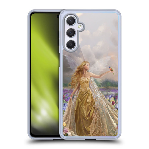 Nene Thomas Deep Forest Gold Angel Fairy With Bird Soft Gel Case for Samsung Galaxy M54 5G