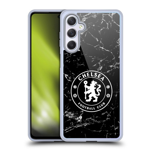 Chelsea Football Club Crest Black Marble Soft Gel Case for Samsung Galaxy M54 5G