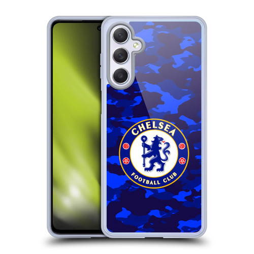 Chelsea Football Club Crest Camouflage Soft Gel Case for Samsung Galaxy M54 5G