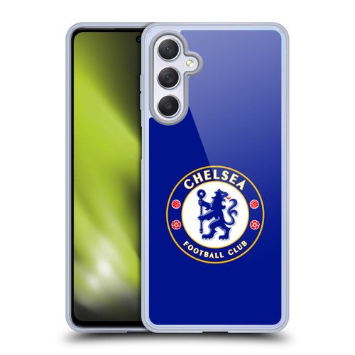 Chelsea Football Club Crest Plain Blue Soft Gel Case for Samsung Galaxy M54 5G