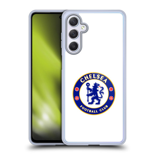 Chelsea Football Club Crest Plain White Soft Gel Case for Samsung Galaxy M54 5G