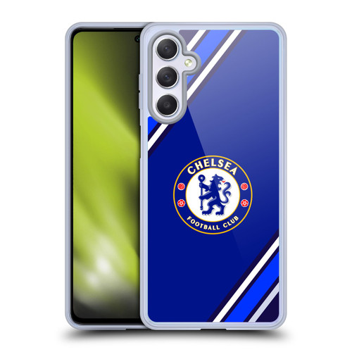 Chelsea Football Club Crest Stripes Soft Gel Case for Samsung Galaxy M54 5G