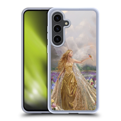 Nene Thomas Deep Forest Gold Angel Fairy With Bird Soft Gel Case for Samsung Galaxy S24+ 5G