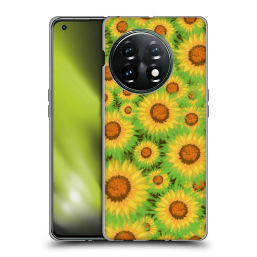 Grace Illustration Lovely Floral Sunflower Soft Gel Case for OnePlus 11 5G
