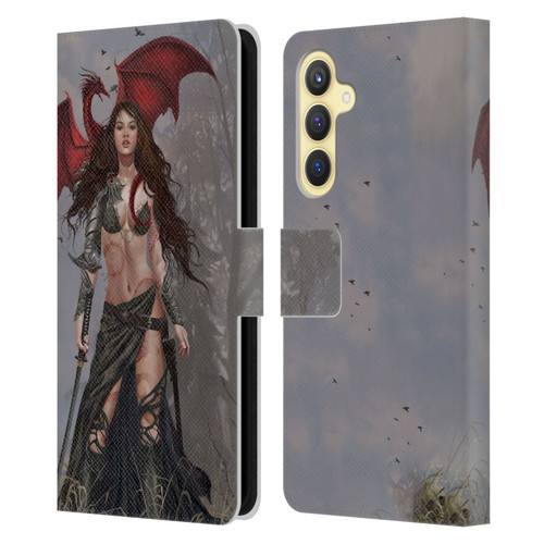 Nene Thomas Gothic Dragon Witch Warrior Sword Leather Book Wallet Case Cover For Samsung Galaxy S23 FE 5G