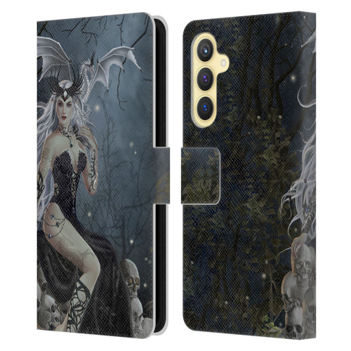 Nene Thomas Gothic Mad Queen Of Skulls Dragon Leather Book Wallet Case Cover For Samsung Galaxy S23 FE 5G