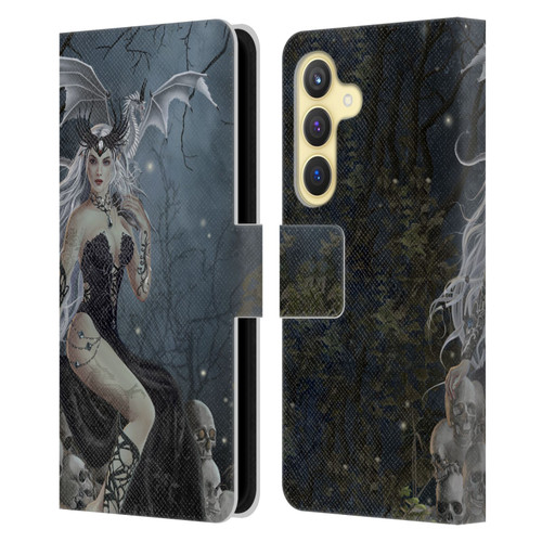 Nene Thomas Gothic Mad Queen Of Skulls Dragon Leather Book Wallet Case Cover For Samsung Galaxy S24 5G
