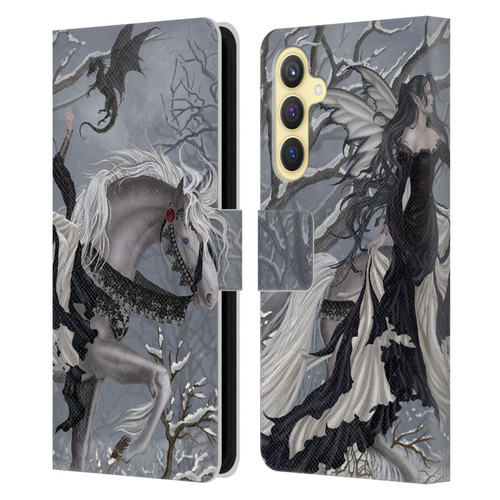 Nene Thomas Winter Has Begun Snow Fairy Horse With Dragon Leather Book Wallet Case Cover For Samsung Galaxy S23 FE 5G