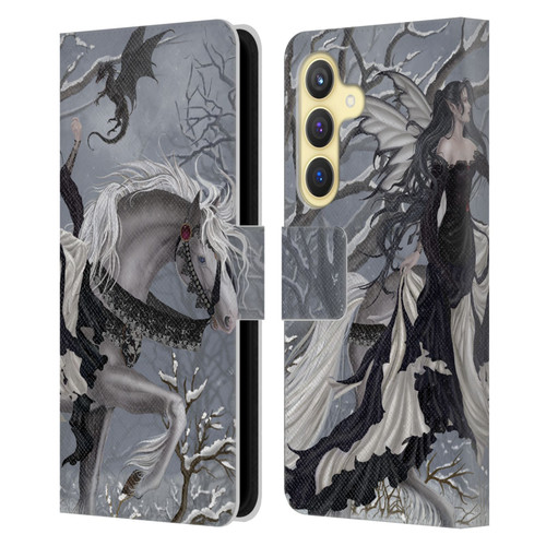 Nene Thomas Winter Has Begun Snow Fairy Horse With Dragon Leather Book Wallet Case Cover For Samsung Galaxy S24 5G