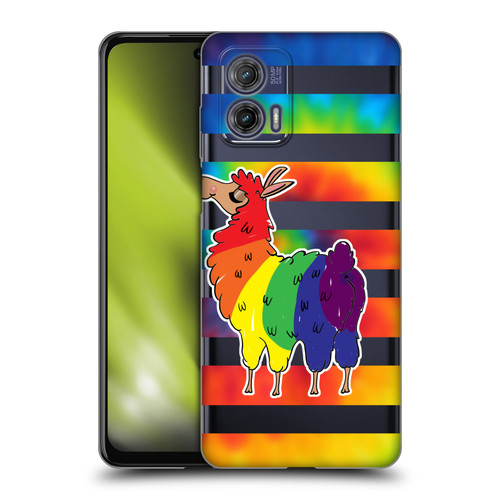 Grace Illustration Llama Pride Soft Gel Case for Motorola Moto G73 5G
