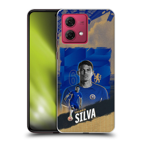Chelsea Football Club 2023/24 First Team Thiago Silva Soft Gel Case for Motorola Moto G84 5G