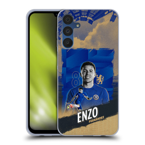 Chelsea Football Club 2023/24 First Team Enzo Fernández Soft Gel Case for Samsung Galaxy A15