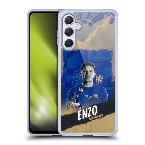 Chelsea Football Club 2023/24 First Team Enzo Fernández Soft Gel Case for Samsung Galaxy M54 5G