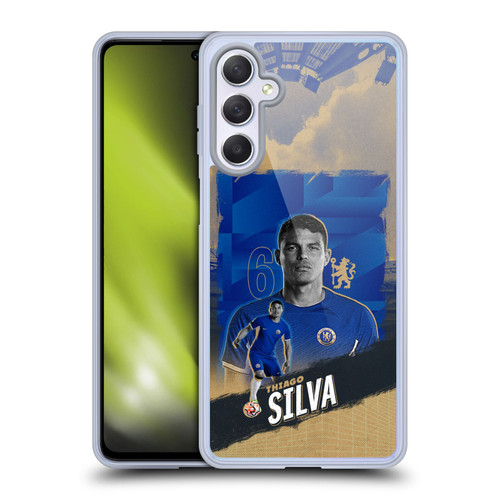 Chelsea Football Club 2023/24 First Team Thiago Silva Soft Gel Case for Samsung Galaxy M54 5G