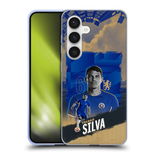 Chelsea Football Club 2023/24 First Team Thiago Silva Soft Gel Case for Samsung Galaxy S24 5G
