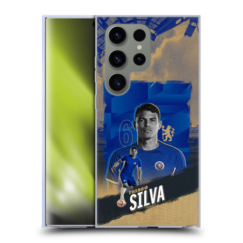 Chelsea Football Club 2023/24 First Team Thiago Silva Soft Gel Case for Samsung Galaxy S24 Ultra 5G