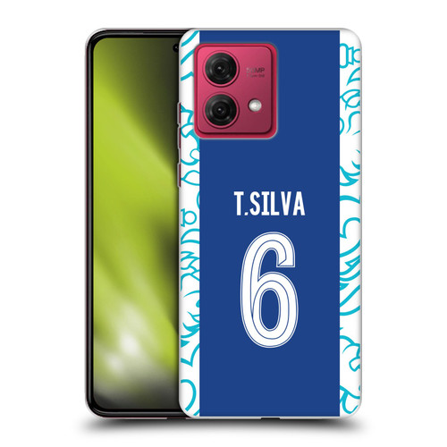 Chelsea Football Club 2022/23 Players Home Kit Thiago Silva Soft Gel Case for Motorola Moto G84 5G
