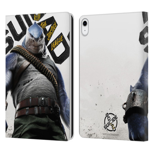Suicide Squad: Kill The Justice League Key Art King Shark Leather Book Wallet Case Cover For Apple iPad 10.9 2022/2025
