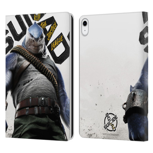 Suicide Squad: Kill The Justice League Key Art King Shark Leather Book Wallet Case Cover For Apple iPad 10.9 (2022)