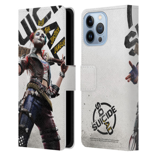 Suicide Squad: Kill The Justice League Key Art Harley Quinn Leather Book Wallet Case Cover For Apple iPhone 13 Pro Max