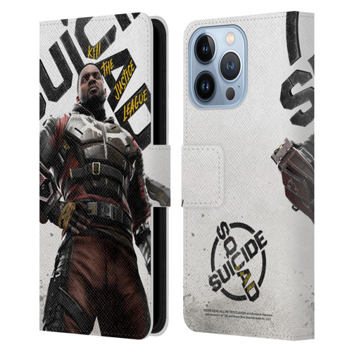 Suicide Squad: Kill The Justice League Key Art Deadshot Leather Book Wallet Case Cover For Apple iPhone 13 Pro