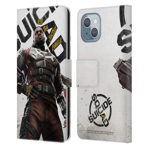Suicide Squad: Kill The Justice League Key Art Deadshot Leather Book Wallet Case Cover For Apple iPhone 14