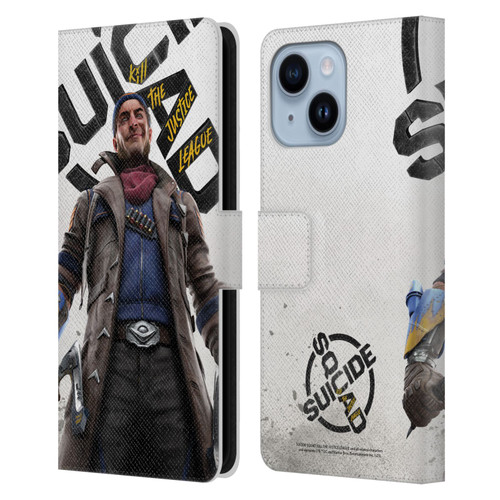 Suicide Squad: Kill The Justice League Key Art Captain Boomerang Leather Book Wallet Case Cover For Apple iPhone 14 Plus