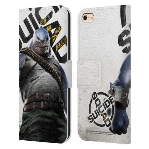 Suicide Squad: Kill The Justice League Key Art King Shark Leather Book Wallet Case Cover For Apple iPhone 6 / iPhone 6s