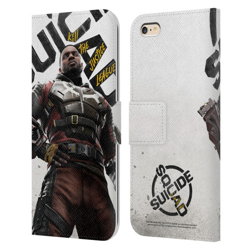 Suicide Squad: Kill The Justice League Key Art Deadshot Leather Book Wallet Case Cover For Apple iPhone 6 Plus / iPhone 6s Plus