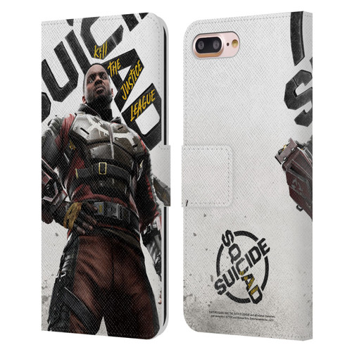 Suicide Squad: Kill The Justice League Key Art Deadshot Leather Book Wallet Case Cover For Apple iPhone 7 Plus / iPhone 8 Plus