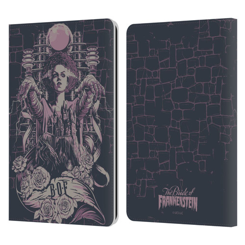 Universal Monsters The Bride Of Frankenstein B.O.F Leather Book Wallet Case Cover For Amazon Kindle Paperwhite 1 / 2 / 3