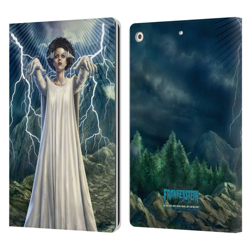 Universal Monsters The Bride Of Frankenstein But Can She Love? Leather Book Wallet Case Cover For Apple iPad 10.2 2019/2020/2021