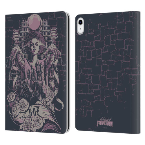 Universal Monsters The Bride Of Frankenstein B.O.F Leather Book Wallet Case Cover For Apple iPad 10.9 (2022)