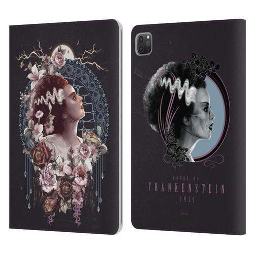 Universal Monsters The Bride Of Frankenstein Portrait Leather Book Wallet Case Cover For Apple iPad Pro 11 2020 / 2021 / 2022