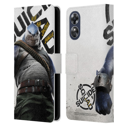 Suicide Squad: Kill The Justice League Key Art King Shark Leather Book Wallet Case Cover For OPPO A17