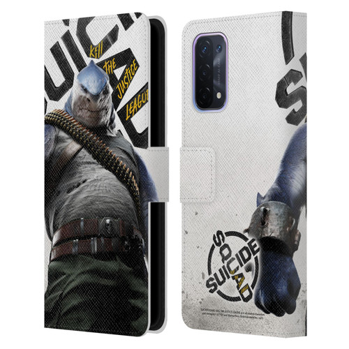 Suicide Squad: Kill The Justice League Key Art King Shark Leather Book Wallet Case Cover For OPPO A54 5G