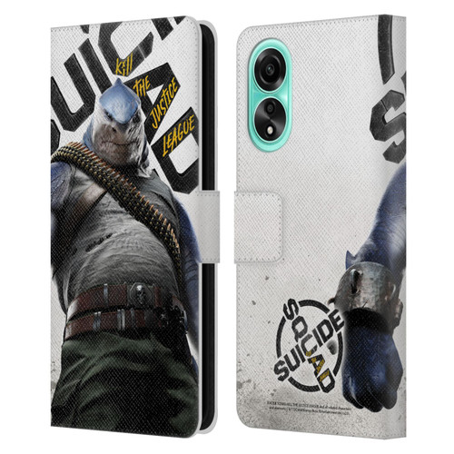 Suicide Squad: Kill The Justice League Key Art King Shark Leather Book Wallet Case Cover For OPPO A78 4G