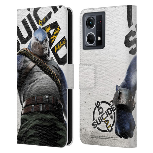 Suicide Squad: Kill The Justice League Key Art King Shark Leather Book Wallet Case Cover For OPPO Reno8 4G