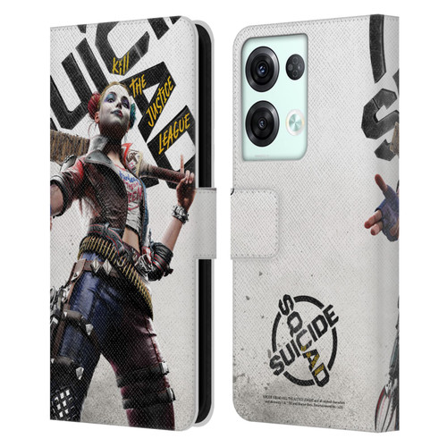 Suicide Squad: Kill The Justice League Key Art Harley Quinn Leather Book Wallet Case Cover For OPPO Reno8 Pro