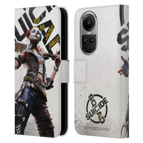Suicide Squad: Kill The Justice League Key Art Harley Quinn Leather Book Wallet Case Cover For OPPO Reno10 5G / Reno10 Pro 5G