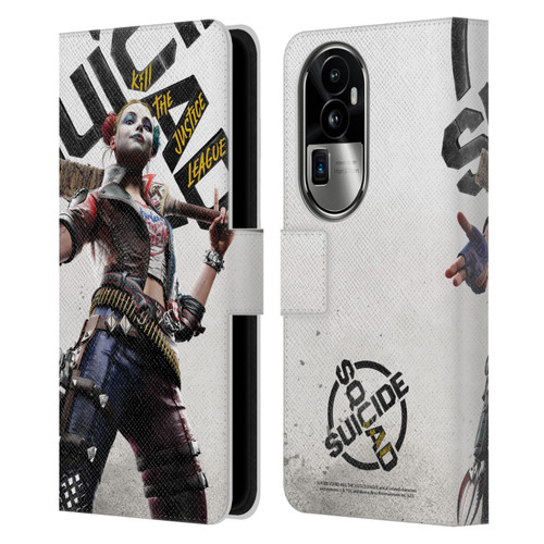 Suicide Squad: Kill The Justice League Key Art Harley Quinn Leather Book Wallet Case Cover For OPPO Reno10 Pro+