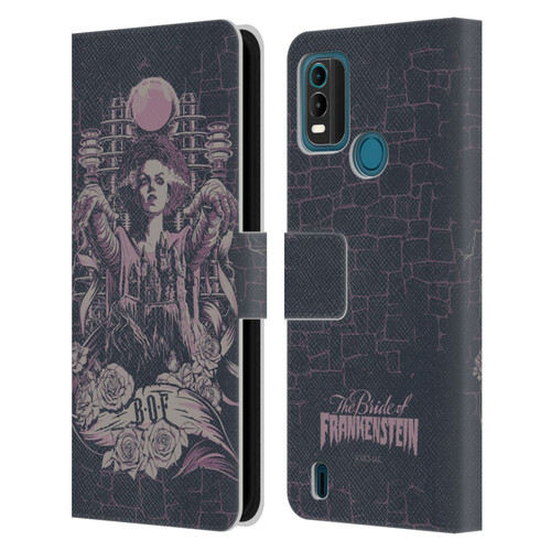 Universal Monsters The Bride Of Frankenstein B.O.F Leather Book Wallet Case Cover For Nokia G11 Plus