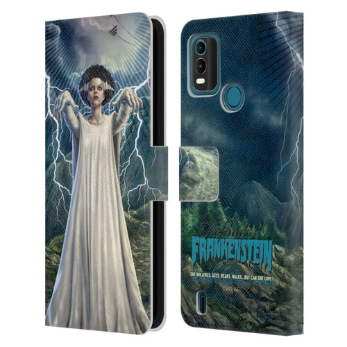 Universal Monsters The Bride Of Frankenstein But Can She Love? Leather Book Wallet Case Cover For Nokia G11 Plus