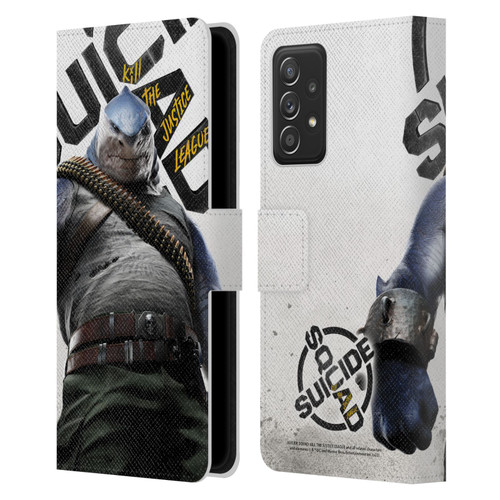Suicide Squad: Kill The Justice League Key Art King Shark Leather Book Wallet Case Cover For Samsung Galaxy A52 / A52s / 5G (2021)