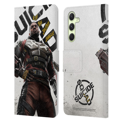 Suicide Squad: Kill The Justice League Key Art Deadshot Leather Book Wallet Case Cover For Samsung Galaxy A54 5G